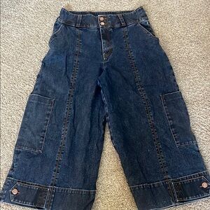 Dark Blue Denim Wide-Leg Pants see by Chloe